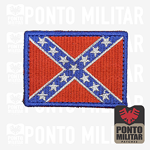 Bandeira Dos Confederados EUA Patch bordado 7x5 - Ponto Militar
