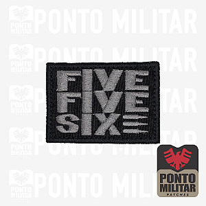 Five Five Six Patch Bordado  7x5cm - Ponto Militar