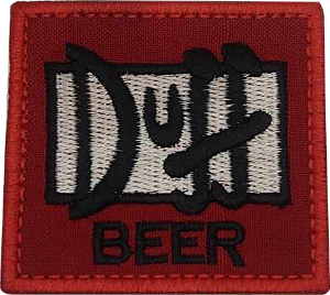Patch Bordado Duff Beer C/Velcro Ponto Militar
