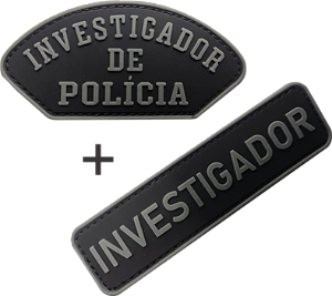 kIT  Investigador Polícia Civil Emborrachado C/Velcro Ponto Militar