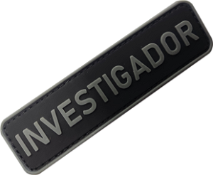 Tarja Investigador Polícia Civil Emborrachado C/Velcro Ponto Militar
