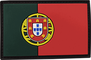 Patch Bandeira Portugal Emborrachado C/Velcro Ponto Militar