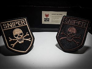 Patch Sniper Caveira-Airsoft -Paintball
