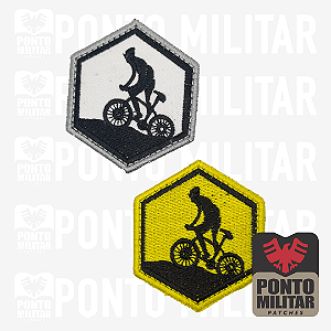 Emblema Mountain Bike Ciclismo Patch Bordado - Ponto Militar