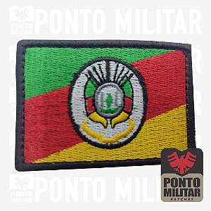 Patch Bandeira Brasil + Símbolo Exército Brasileiro (Bordado)