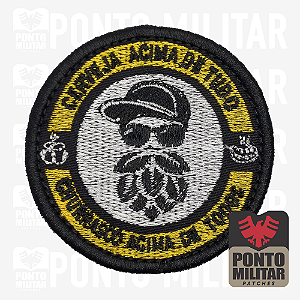 Patch Bordado Cerveja acima de tudo, Churrasco acima de todos C/Velcro