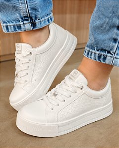 Tênis Casual Via Marte Branquinho Ideal dia a dia Super Conforto