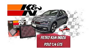 Filtro K&N Inbox Polo GTS 1.4 / Jetta Rline 1.4 / Golf 1.4 / Audi A3 1.4 / Audi Q3 1.4 / Tiguan 1.4 /T Cross 1.4 / Taos 1.4 REF 33-3004
