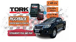 Piggyback TorkOne para Toyota HILUX  Diesel 3.0 motor 163 cv 2006 a 2011  / Conector Modulo ON/OFF