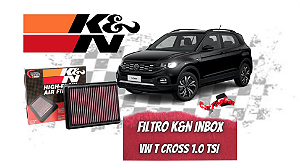 FILTRO K&N INBOX - VW T CROSS 1.0 | GOLF 1.0 TSI | POLO 1.0 TSI E 1.6 MSI | VIRTUS 1.0 TSI - (COD. 33-3037)