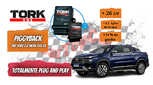 Piggyback para Nova Fiat Toro 2.2 Diesel motor com 200 cv  Turbo / Com Bluetooth