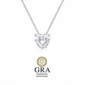 Colar Moissanite Coração