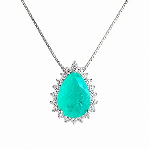 Colar Gota Prata925 Midi Turmalina Princesa