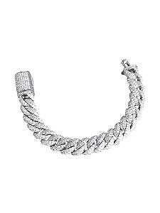 Pulseira Riviera Tramas Banho em Prata