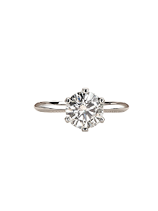 Anel Solitário Moissanite Prata925 8mm
