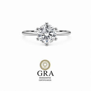 Anel Solitário Moissanite Prata925 10mm