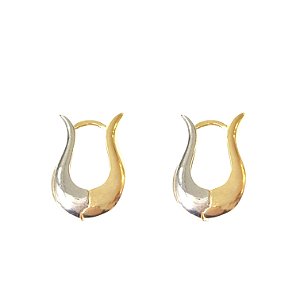 Brinco Argola Duo Banho Abaloada