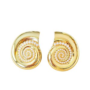 Brinco Caramujo Pérolas