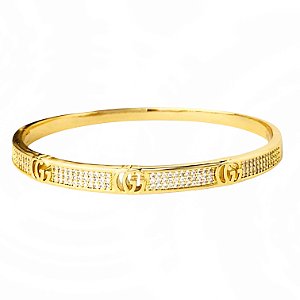 Pulseira Bracelete Gucc Cravejada