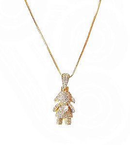 Colar Menina Cravejada Gold