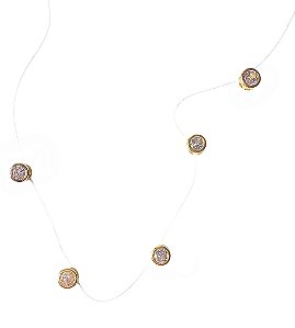 Colar Fio de Nylon Ponto de Luz Gold