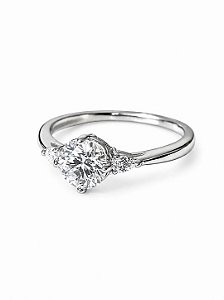 Anel Solitário Tri Moissanite Prata925