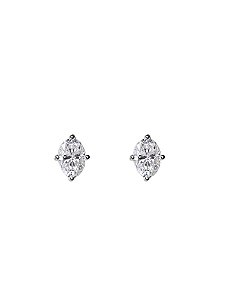 Brinco Moissanite Oval Prata925 7mm