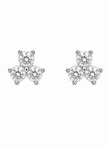 Brinco Moissanite Flor Prata925