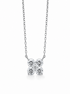 Colar Moissanite Trevo Prata925