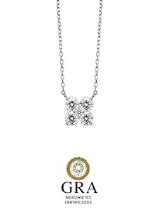 Colar Moissanite Trevo Prata925