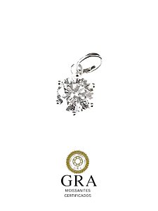 Pingente Moissanite 8mm Prata925