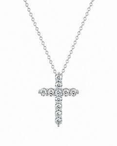 Colar Moissanite Cruz Prata925