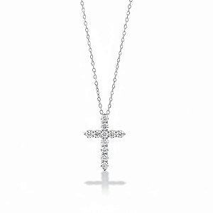 Colar Moissanite Cruz Prata925