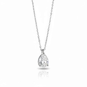 Colar Moissanite Gotinha 7mm Prata925