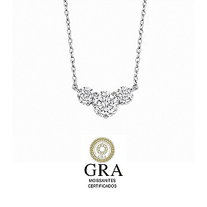 Colar Moissanite Trio Prata925