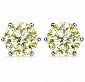 Brinco Ponto de Luz Ball Yellow Fancy 10mm Prata925