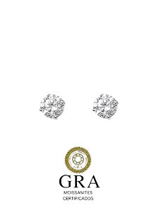 Brinco Moissanite Ponto de Luz Prata925 6mm