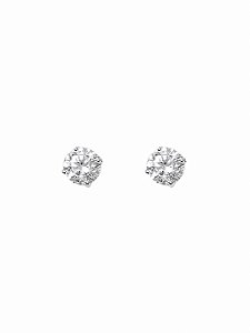 Brinco Moissanite Ponto de Luz Prata925 6mm