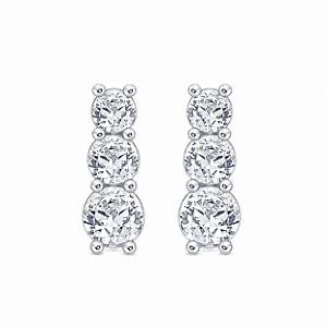 Brinco Moissanite Trio Prata925