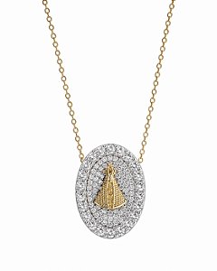 Colar Nossa Senhora Aparecida Cravejada