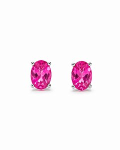 Brinco Oval Kunzita Pink Prata925
