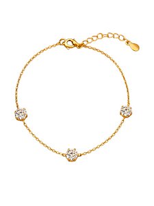 Pulseira Moissanite Trio Gold