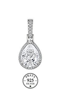 Pingente Gota Cravejada Prata925