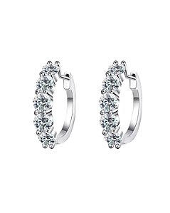 Brinco Argola Moissanite 3,5mm Prata925