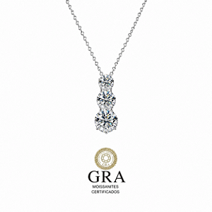Colar Moissanite Trio Prata925