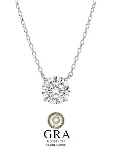 Colar Moissanite Ball 11mm Prata925