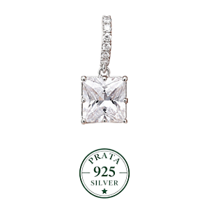 Pingente Crystal Quadradinho Prata925