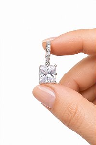 Pingente Crystal Quadradinho Prata925