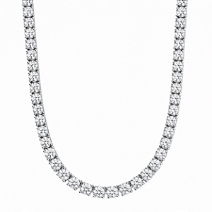 Colar Riviera 40cm Ródio 4garras