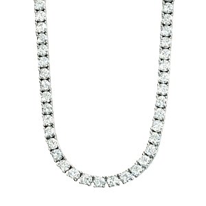 Colar Riviera 40cm Ródio 4garras